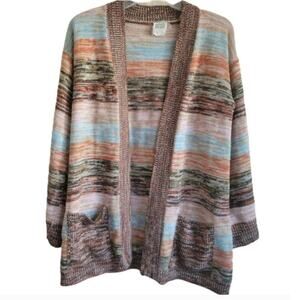 Vintage Erica Budd Striped Cardigan with Pockets